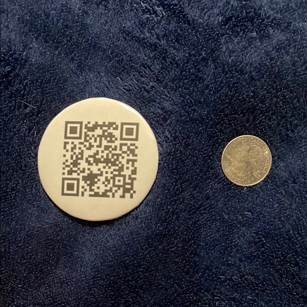 Rickroll QR Code Button Pin